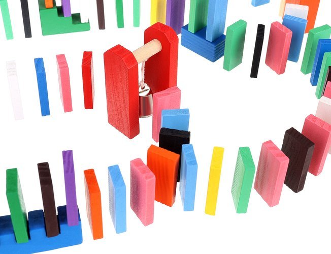 exkluzív készlet - színes dominó gyerekeknek